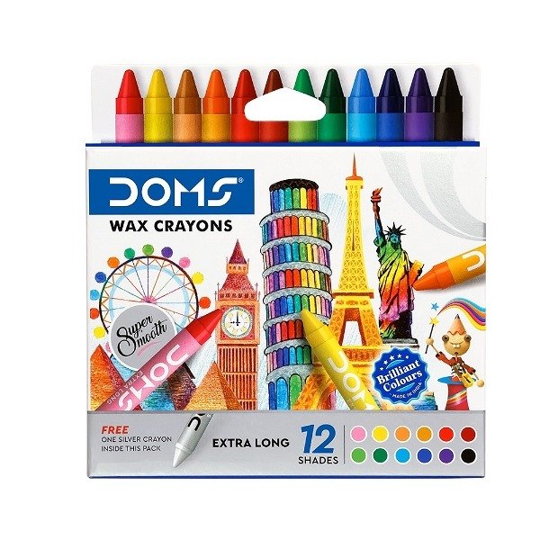 DOMS Wax crayons -  12 shades