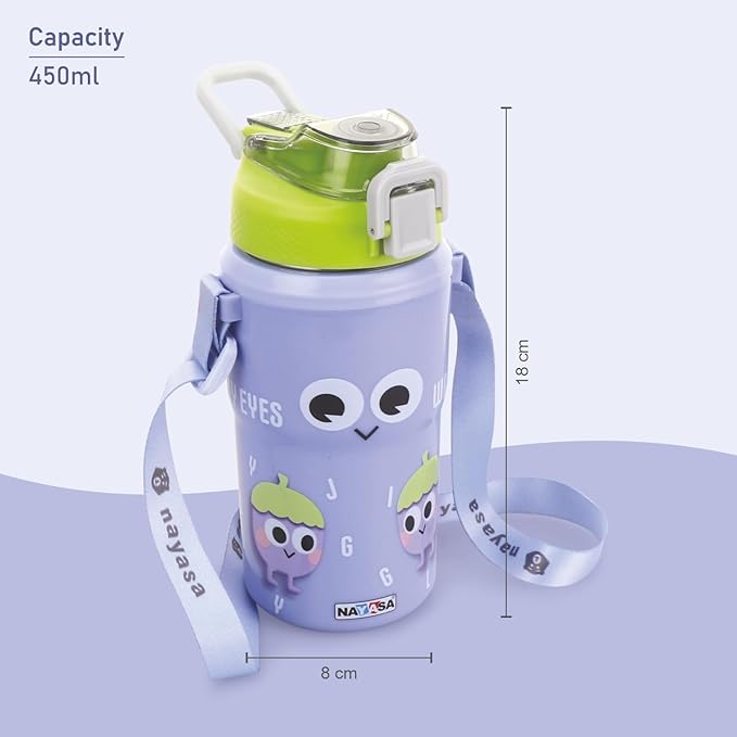 Nayasa Duo Sip Kids Insulated Water Bottle 450ml