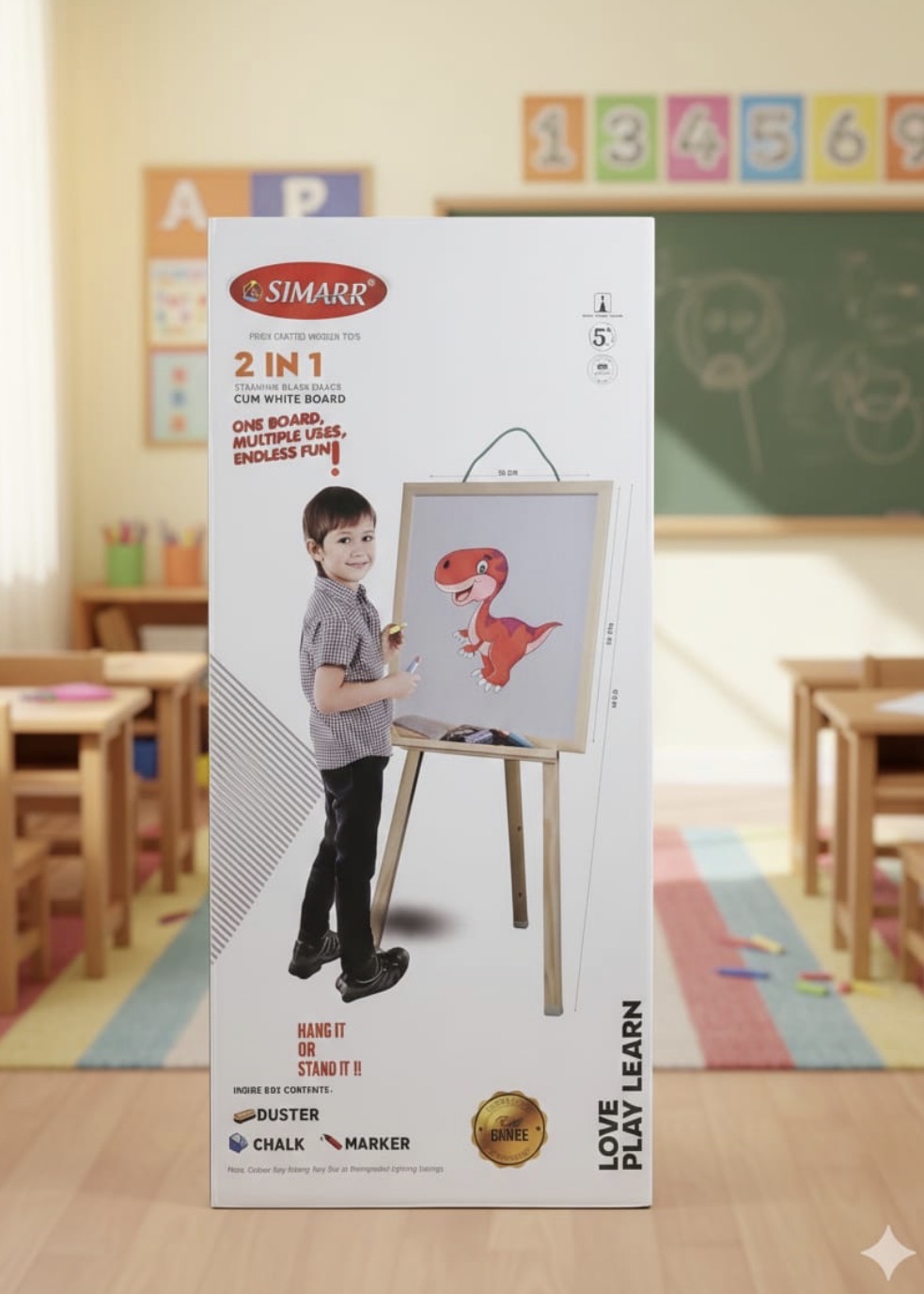 Simar Wooden Black Board 2 in 1 Standing