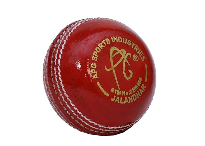 APG Leather Flat Cricket Ball (Red) Standard Size