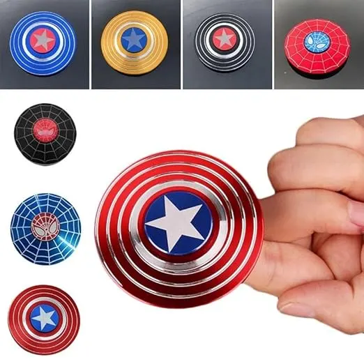 Captain America Finger Spinner Fidget Metal Stress Relieve Toys