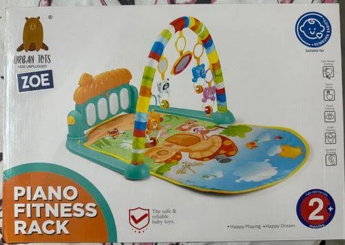Baby Musical Kick Piano Play Gym & Fitness Rack with Hanging Toys | Activity Mat