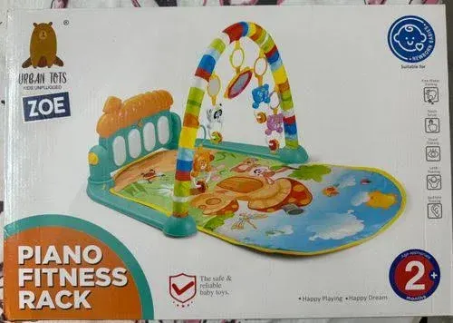 Baby Musical Kick Piano Play Gym & Fitness Rack with Hanging Toys | Activity Mat