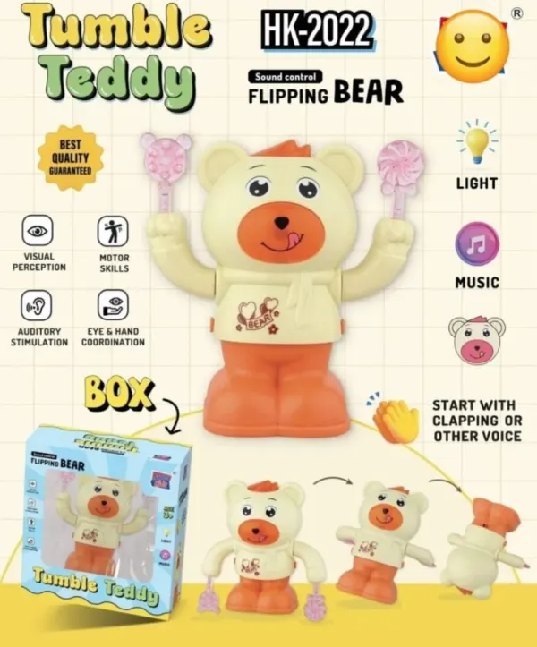 Interactive Dancing Teddy Bear with Lights, Music & Rotating Arms for Kids